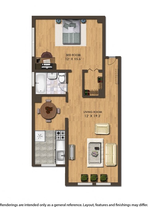 eddystone 1 bedroom c floor plan
